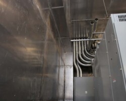 Electrical Distribution Room Magnetic Shield Magnetic shielding installed in electrical distribution room.