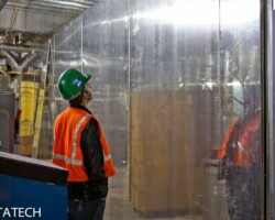 Quality Assurance for Every Installation Shielding supervisor checking welding seam for magnetic shielding on walls.