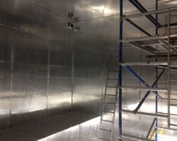 6-sided Magnetic Shield Enclosure 6-sided magnetic shielding system installed in electrical distribution room.