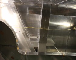 Electrical Distribution Room Magnetic Shield Magnetic shielding installed in electrical distribution room.