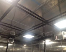 Low frequency AC DC magnetic shielding systems installed at Drexel University Bossone Center to protect imaging lab.