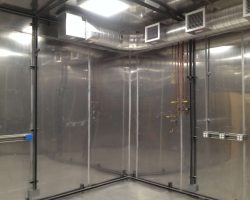 Low frequency AC DC magnetic shielding systems installed at Drexel University Bossone Center to protect imaging lab.