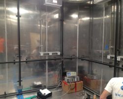 Low frequency AC DC magnetic shielding systems installed at Drexel University Bossone Center to protect imaging lab.