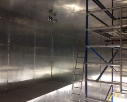 6-sided Magnetic Shield Enclosure 6-sided magnetic shielding system installed in electrical distribution room.
